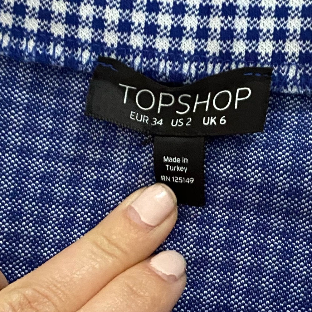 Topshop Blue Ruffled Mini Skirt - Picture 6 of 7